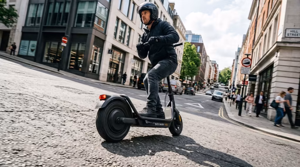 Segway Ninebot F65 long-range electric scooter designed for daily commuting with extended battery range.