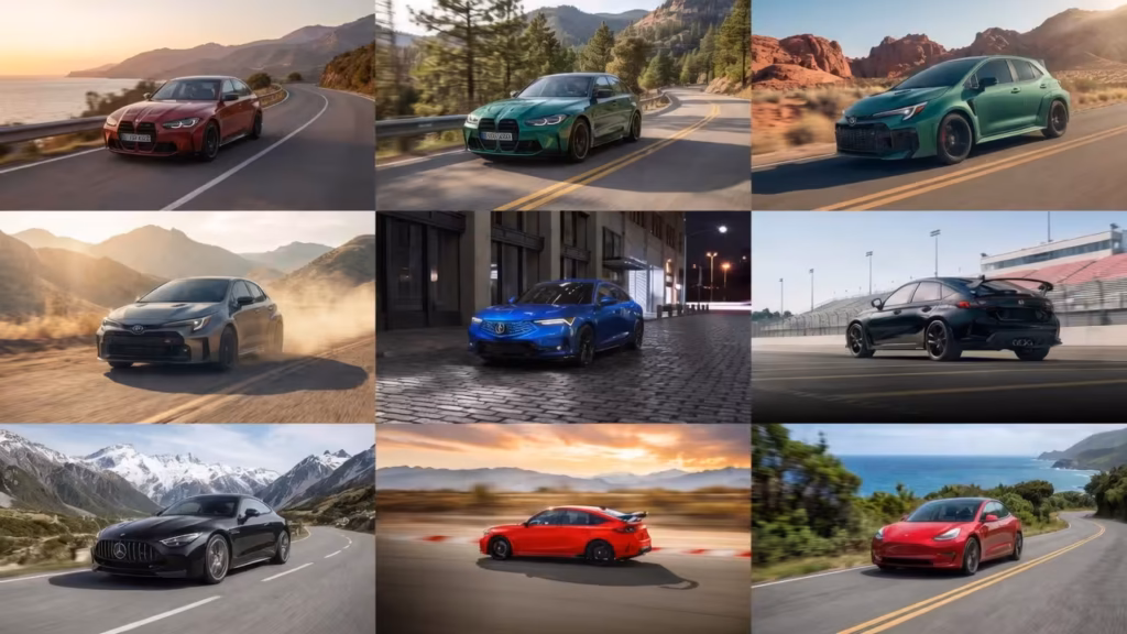 sportiest 4 door cars